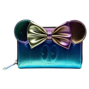 NWT Loungefly Walt Disney Minnie Mouse Oil Slick Wallet